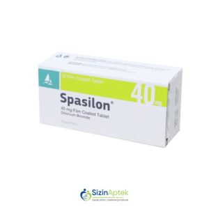 Spasilon 40 mq N30 Tərkibi: Otilonium bromid Farmakoloji Təsiri: Miotrop, spazmolitik Vahidi: TAB İstehsalcı Ölkə: TÜRKİYƏ Təsiredicinin miqdarı:  Otilonium bromid  40 mq [  Spasilon qiymet catdirilma / qiyməti çatdırılma Baku /  aptek onlayn online  ]
