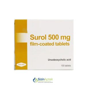 Surol 500 mq N100 Tərkibi: Ursodezoksixol turşusu Farmakoloji Təsiri: Ödqovucu, hepatoprotektor Vahidi: ADET İstehsalcı Ölkə: TÜRKİYƏ Təsiredicinin miqdarı : Ursodezoksixol turşusu 500 mq [ Surol qiymet catdirilma / qiyməti çatdırılma Baku / aptek onlayn online ]