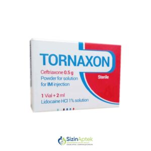 Tornakson 0,5 q N1 (Tornaxon) Tərkibi: Seftriakson Farmakoloji Təsiri: Antibakterial Vahidi: AMP İstehsalcı Ölkə: TÜRKİYƏ Təsiredicinin miqdarı : Seftriakson 0,5 q [ Tornakson qiymet catdirilma / qiyməti çatdırılma Baku / aptek onlayn online ]