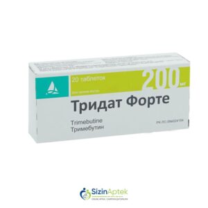 Tridat forte 200 mq N20 Tərkibi: Trimebutin maleat Farmakoloji Təsiri: Miotrop , spazmolitik Vahidi: TAB İstehsalcı Ölkə: TÜRKİYƏ İstehsalcı Firma: Santa Farma Təsiredicinin miqdarı: Trimebutin maleat  200 mq [  Tridat qiymet catdirilma / qiyməti çatdırılma Baku /  aptek onlayn online  ]