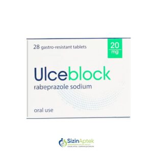 Ulseblok 20 mq N28 Ulceblock Tərkibi: Rabeprazol Farmakoloji Təsiri: Xora əleyhinə Vahidi: ADET İstehsalcı Ölkə: İSPANİYA Təsiredicinin miqdarı: Rabeprazol  20 mq  [  Ulseblok qiymet catdirilma / qiyməti çatdırılma Baku /  aptek onlayn online  ]