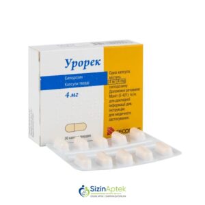 Urorek 4 mq N30 Tərkibi: Silodozin Farmakoloji Təsiri: Alfa-adrenoreseptorların antoqonistləri Vahidi: KAPS İstehsalcı Ölkə: İRLANDİYA Təsiredicinin miqdarı : Silodozin 4 mq [ Urorek qiymet catdirilma / qiyməti çatdırılma Baku / aptek onlayn online ]