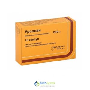 Ursosan 250 mq N10 Tərkibi: Ursodezoksixol turşusu Farmakoloji Təsiri: Hepatoprotektiv, ödqovucu Vahidi: KAPS İstehsalcı Ölkə: ÇEXİYA Təsiredicinin miqdarı: Ursodezoksixol turşusu 250 mq [ Ursosan qiymet catdirilma / qiyməti çatdırılma Baku / aptek onlayn online ]